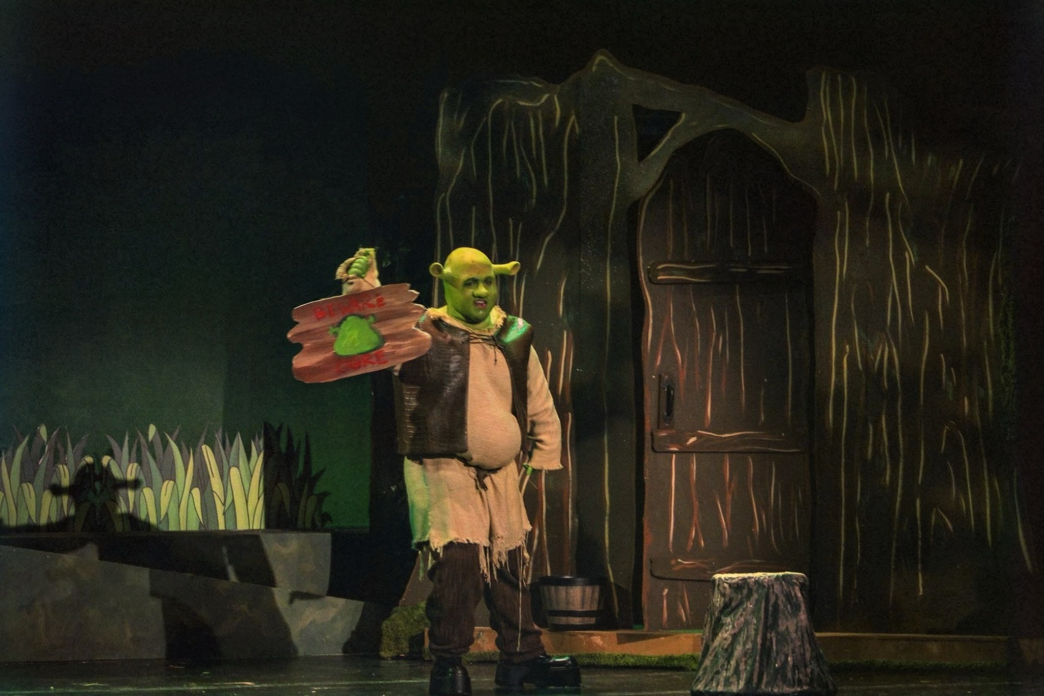 Garid Garcia performing in a character role onstage